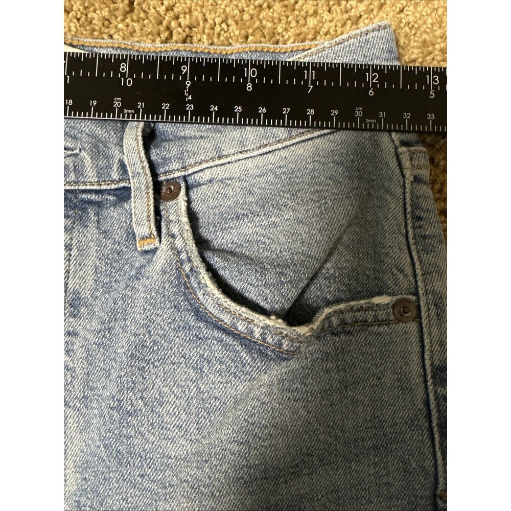 Agolde Jeans Riley Crop Womens Size 24 High Rise Straight Distressed Denim - Picture 5 of 9